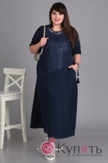 Платье ALGRANDA (Novella Sharm) 3350 -С тёмно-синий