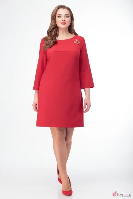 Платье Anelli 376 красный #1