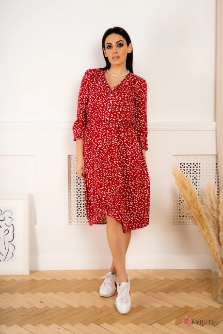Платье Mila Rosh 1113-2 оттенки красного #1