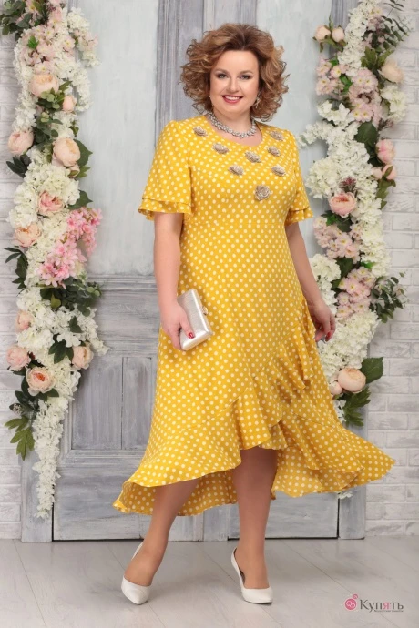 Платье Нинель Шик 7278 желтый #1