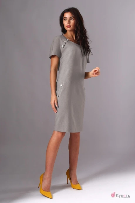 Платье МиА-Мода 1141 -2 светло-серый #1