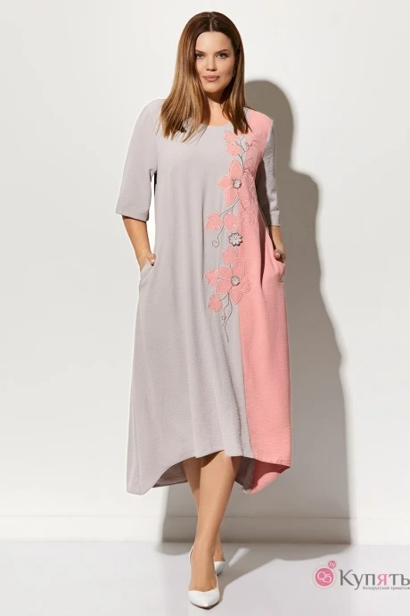 Платье AYZE 1501 серо-розовый #1