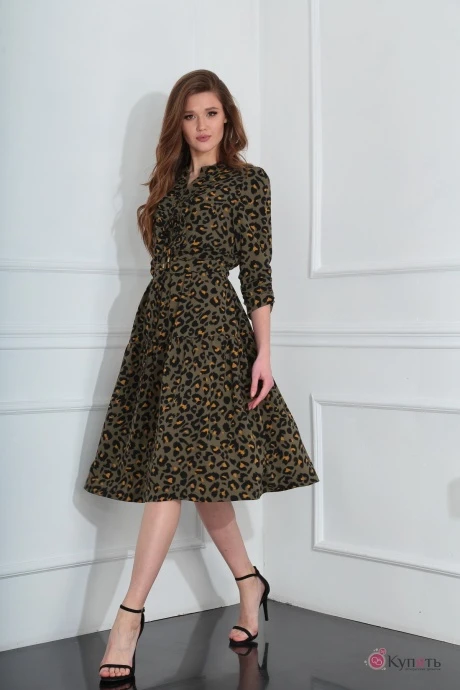 Платье VIOLA STYLE 0916 леопардовый принт #1