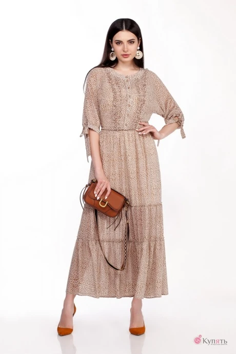 Платье ЛаКона 1302/1 песочный без пояса #1