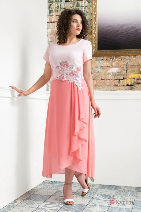 Платье Avanti 826 -2 розовый/коралл #1
