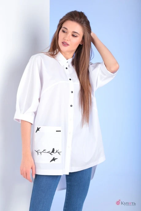 Блузка VIOLA STYLE 1106 белый #1