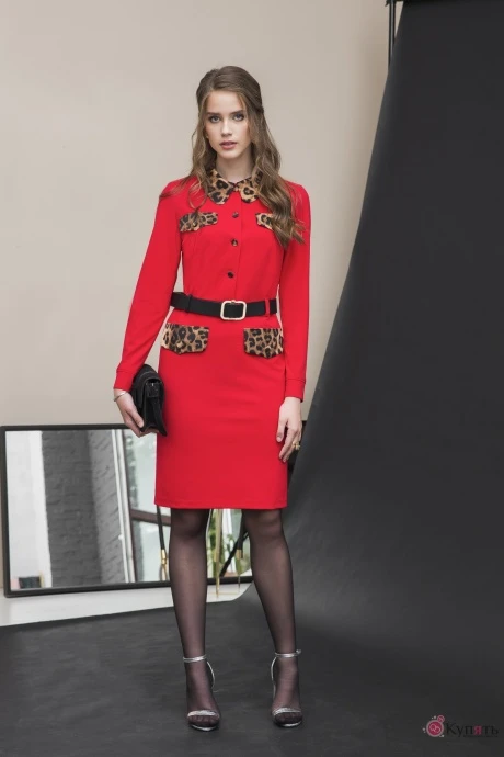 Платье Галеан-стиль 769 красный #1