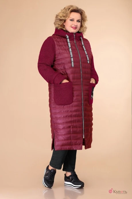 Пальто Svetlana-Style 1456 бордовый #1