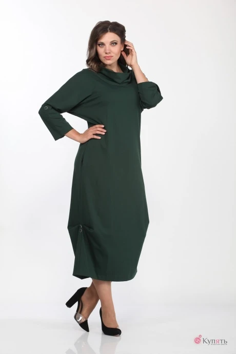 Платье Lady Style Classic 1233/2 зеленые тона #1