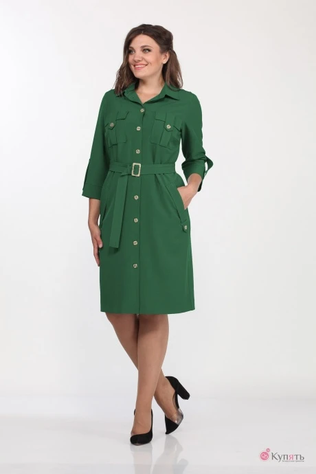 Платье Lady Style Classic 1923/1 зеленые тона #1