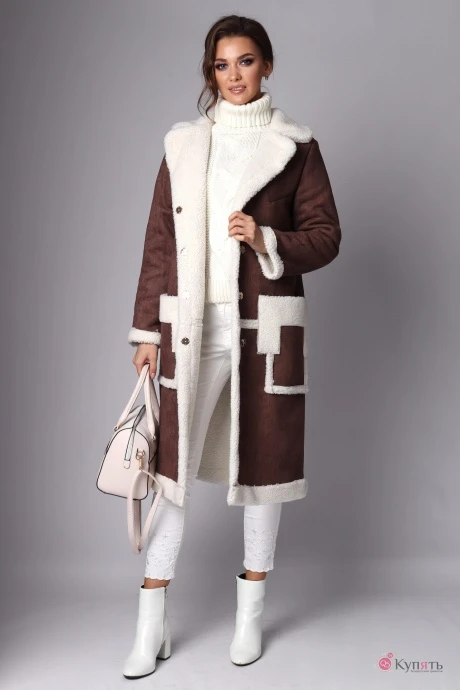 Пальто МиА-Мода 1069-4 коричневый #1
