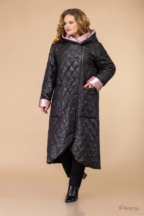 Пальто Svetlana-Style 1459 чёрный+розовый #1