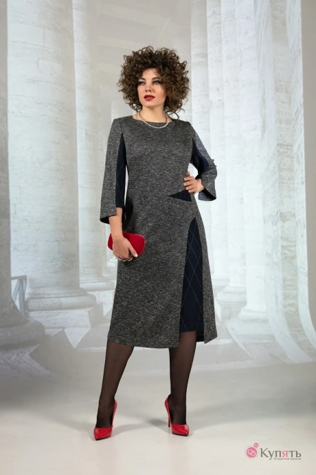 Платье Avanti 1148-1 серый/синий #1