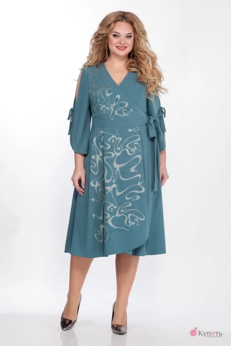 Платье ЛаКона 1337 морской зеленый #1