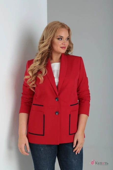 Жакет (пиджак) Ksenia Style 1855 красный #1