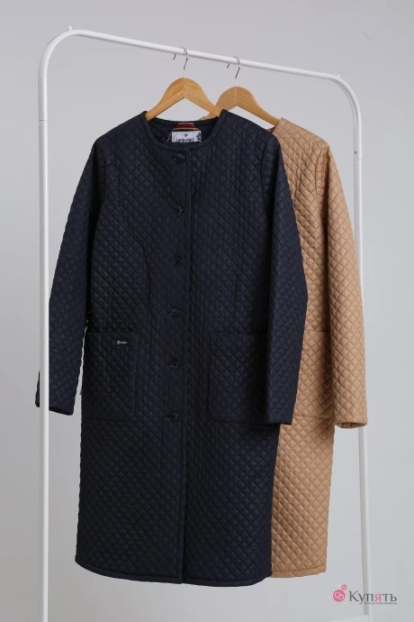 Пальто Diamant 1637 шарф-косынка синий #1