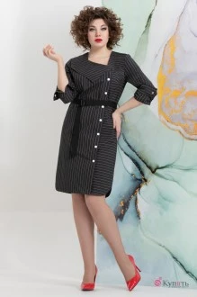 Платье Avanti 1152-1 графит/белый