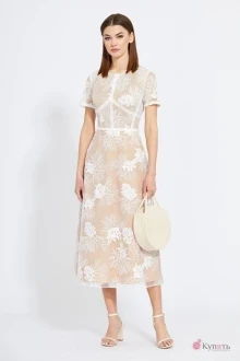 Платье EOLA 2015 бежевый с вышивкой