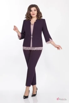 Брючный костюм ЛаКона 1338/1 ежевика