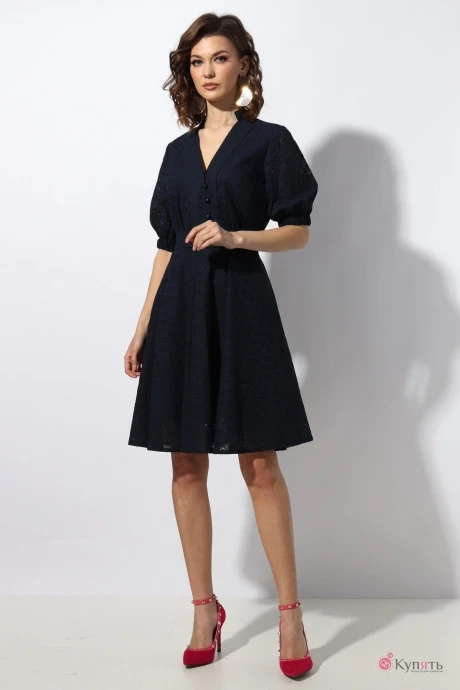Платье МиА-Мода 1242-4 темно-синий #1