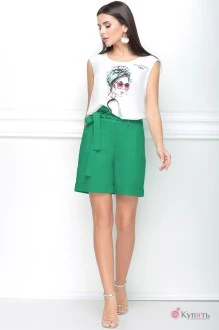 Брючный костюм LeNata 21187 зеленый