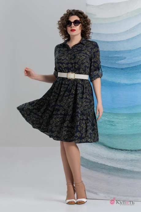 Платье Avanti 1171 -6 синий/хакки #1