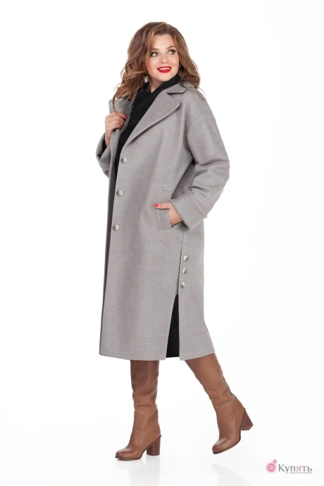 Пальто *Распродажа TEZA 246 серый #1