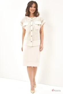 Юбочный костюм Магия Моды 1920 ваниль