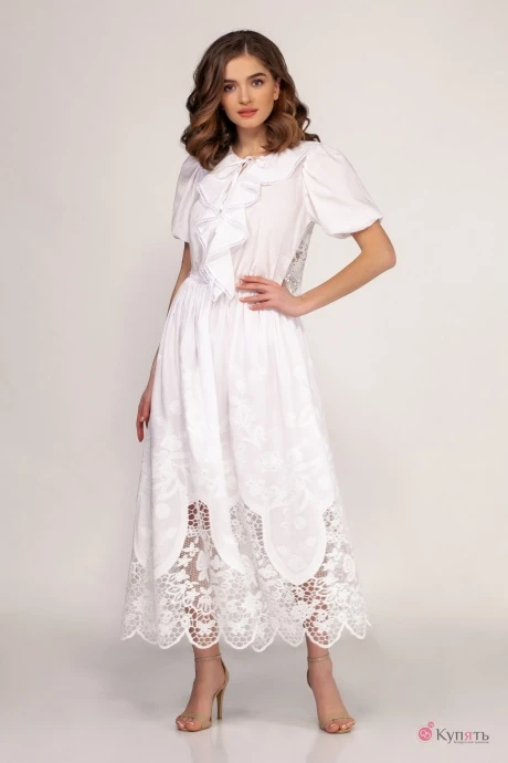 Платье Olegran 3753 белый #1