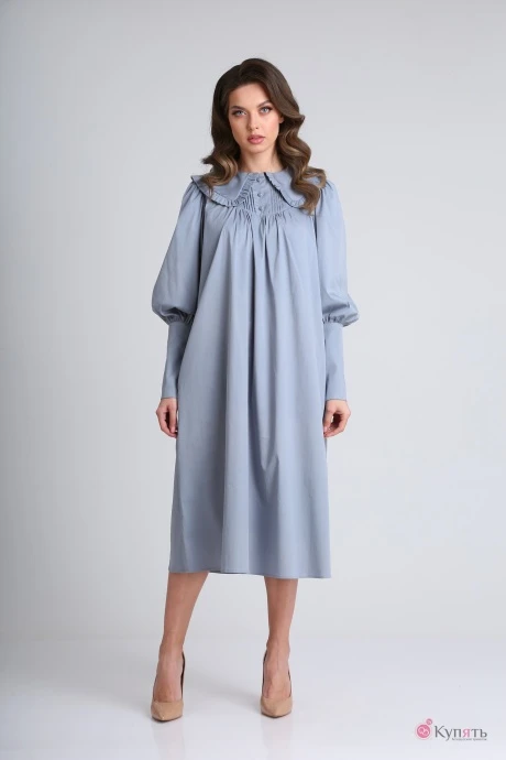 Платье SandyNa 13924 небесно-голубой #1