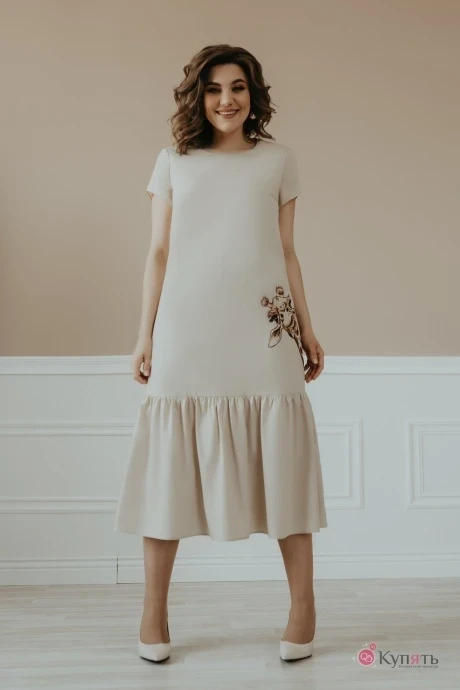 Платье Ольга Стиль 706/1 молочный #1