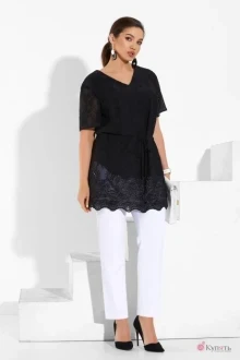 Брючный костюм Lissana 4317 белый+черный