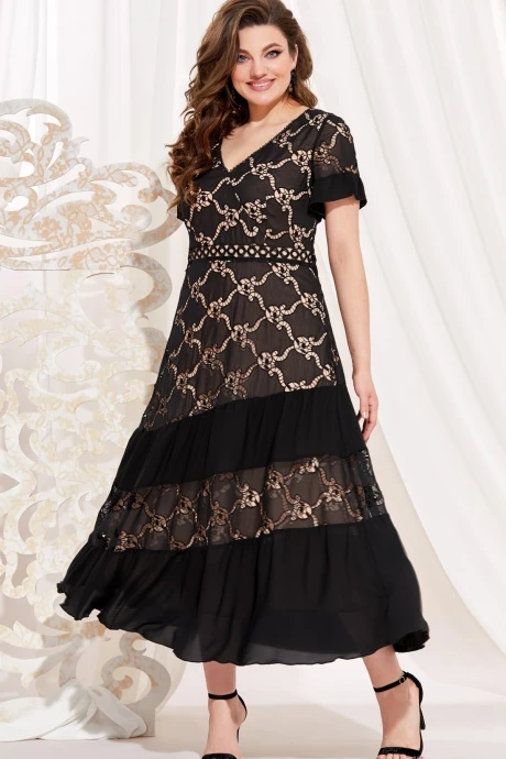 Платье Vittoria Queen 13773 черный/телесный #1