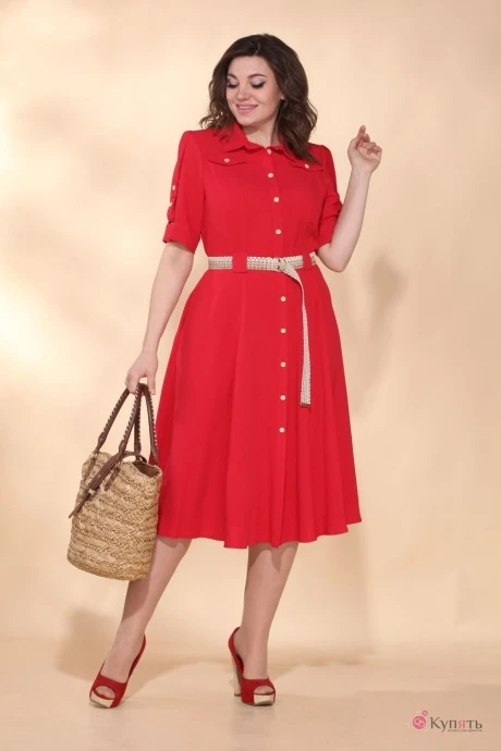 Платье Vilena Fashion 642 красный #1