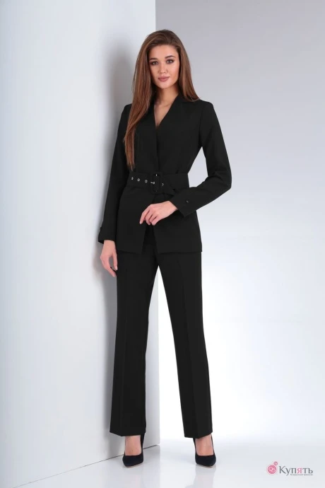 Брючный костюм Vilena Fashion 646 чёрный #1