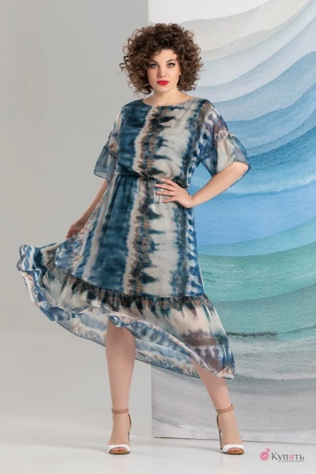 Платье Avanti 1213 морская волна/беж #1