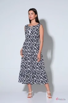 Платье Ksenia Style 1906 синий в цветы