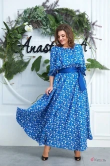 Платье *Распродажа Anastasia 573 василёк