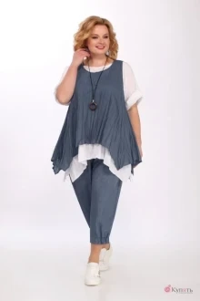 Брючный костюм УТИЛЬ Pretty 722 джинс