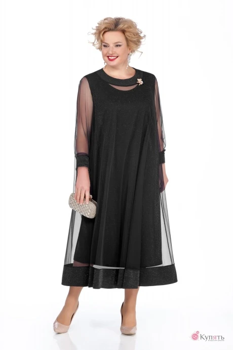 Платье Pretty 969 чёрный с люрексом #1