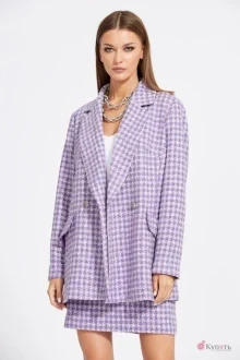Жакет (пиджак) EOLA 2084 гусиная лапка фиолет