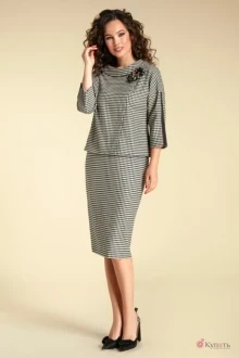 Юбочный костюм Магия Моды 1739 серые тона