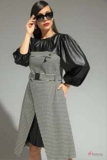 Платье Магия Моды 1949 черный+ серый