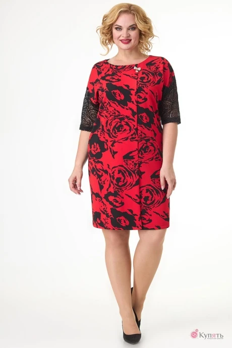 Платье ALGRANDA (Novella Sharm) 3765 красно-черный #1
