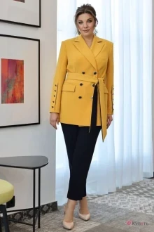 Брючный костюм Мода-Юрс 2701 горчица черный