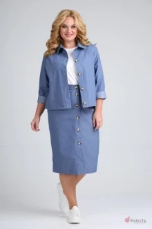 Юбочный костюм Diamant 1717 джинсовый