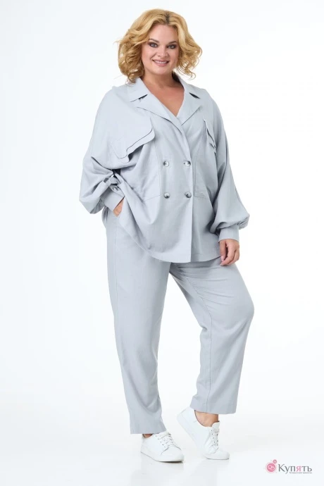 Брючный костюм Anelli 1020 серый #1