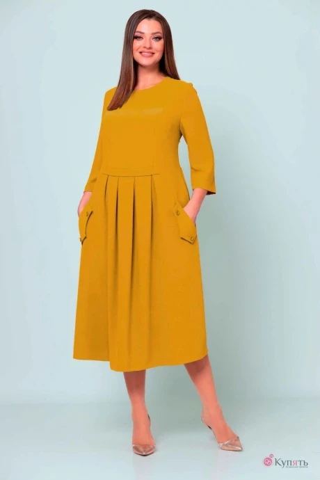 Платье Асолия 2540 горчица #1