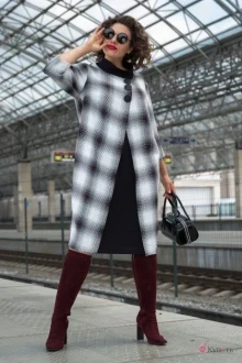 Платье Avanti 1234 черный/белый