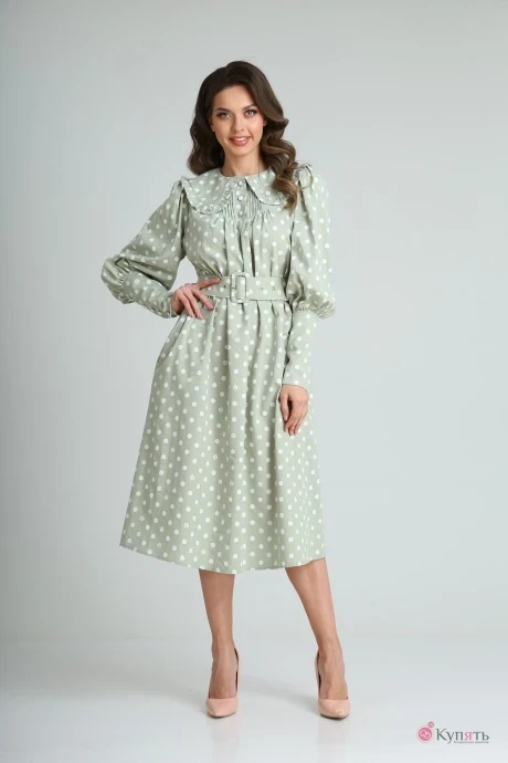 Платье *Распродажа SandyNa 13924 Зеленый чай #1